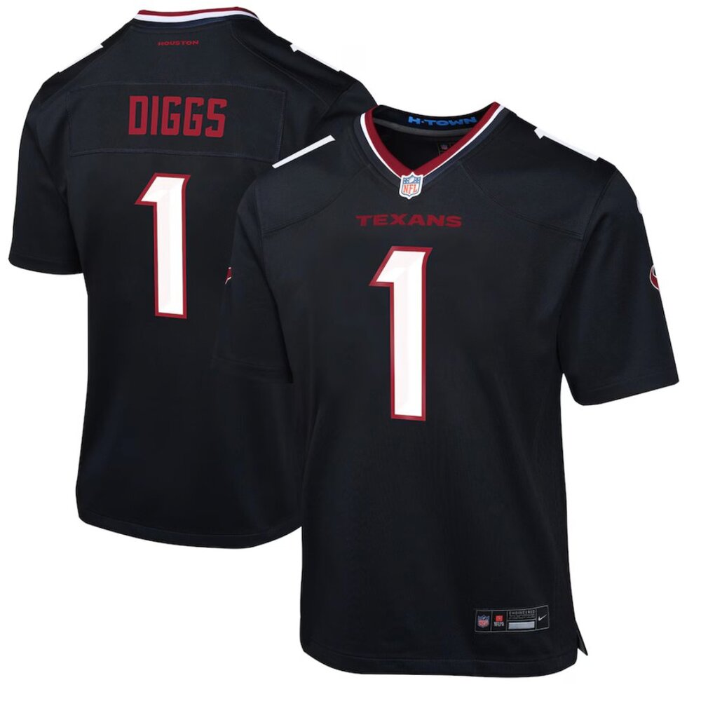 YXL Stefon Diggs Houston Texans Nike Game Jersey (Navy)